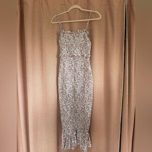 Petal & Pup Pink Floral Midi Dress